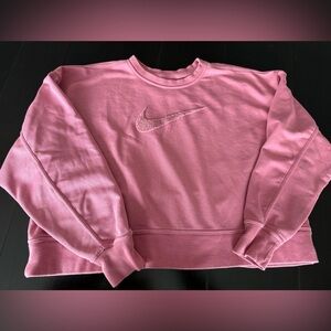 Nike Women's Pink Logo Sweatshirt